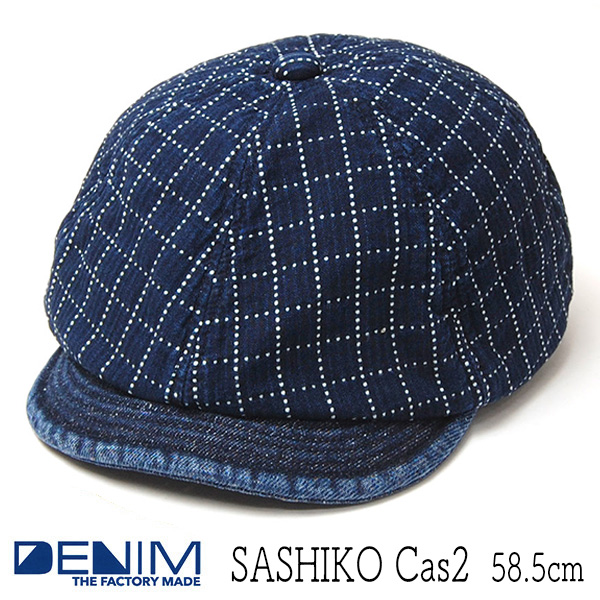 ”THE FACTORY MADE(ザファクトリーメイド)” コットン6枚はぎハンチング SASHIKO CAS 2