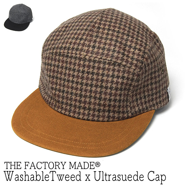 ”THE FACTORY MADE(ザファクトリーメイド)” ウォッシャブルツイードキャップ WashableTweedxUltrasuede Cap 
