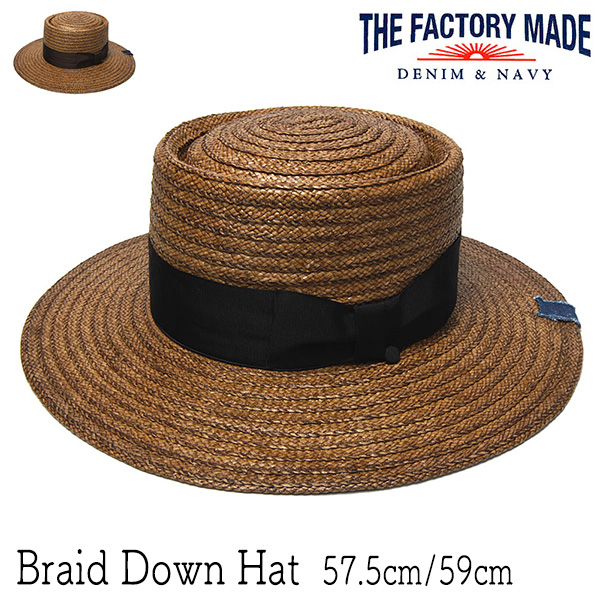 ”THE FACTORY MADE(ザファクトリーメイド)” ペーパーブレードダウンハット Braid Down Hat 