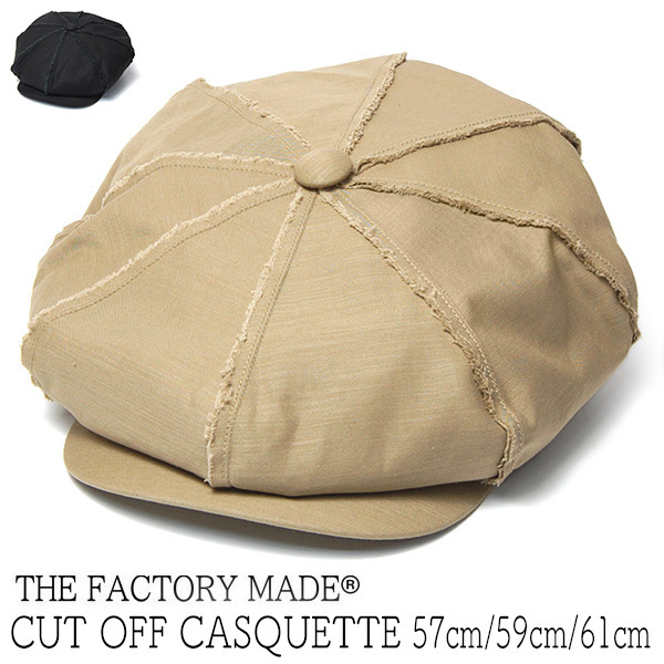 THE FACTORY MADE ザファクトリーメイド コットン8枚はぎハンチング CUT OFF CASQUETTE 