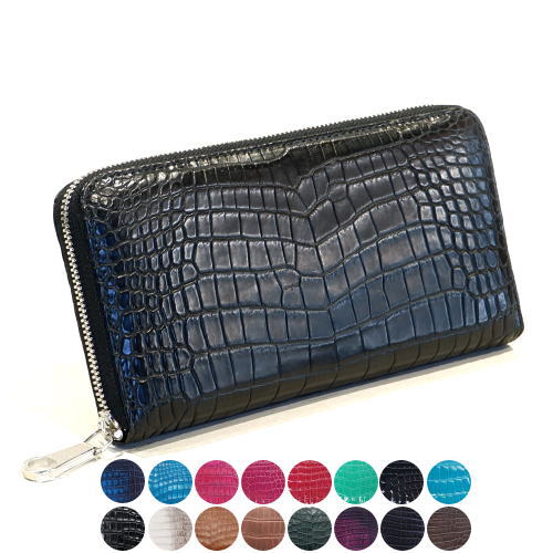 ラウンドファスナー 長財布 センターどり lgw008