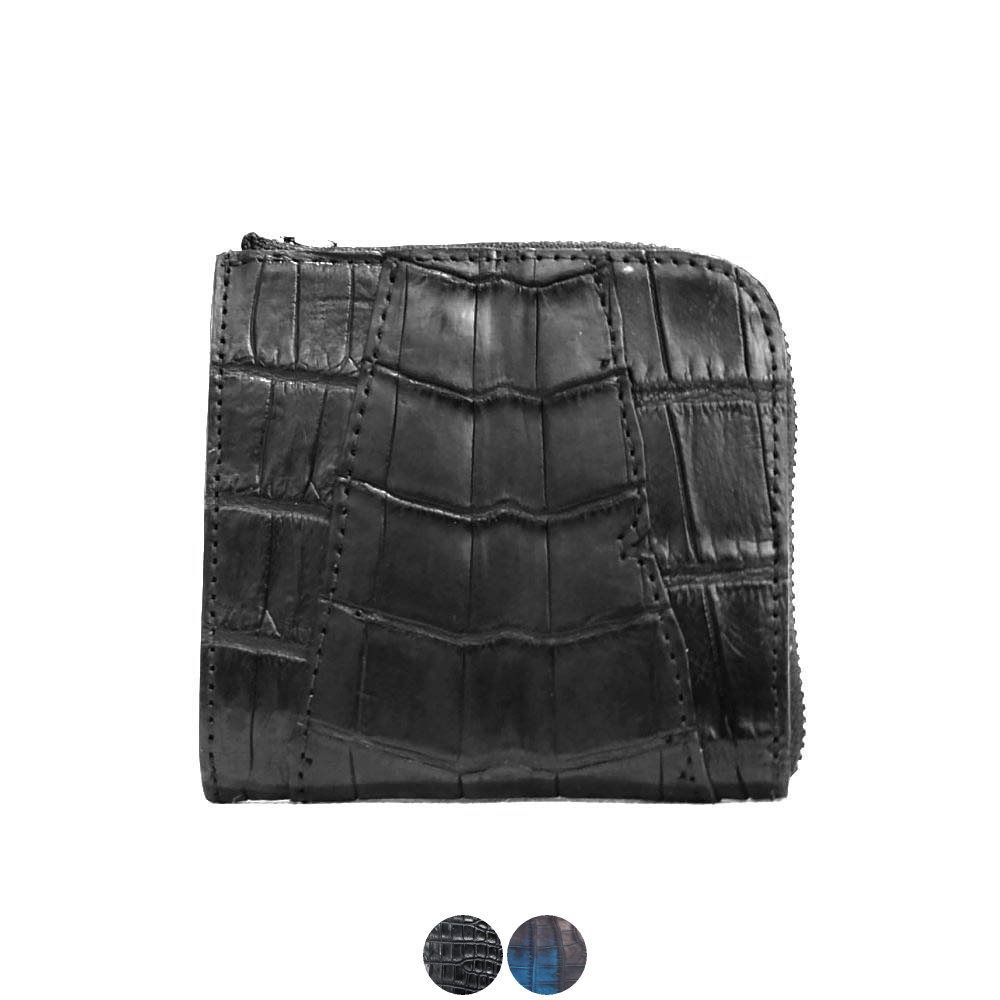 【ナイルクロコダイル】 コンビネイション L字ファスナー ハーフウオレット hfw004