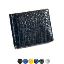 【クロコダイル】レザーマネークリップ 札ばさみ  hfw005