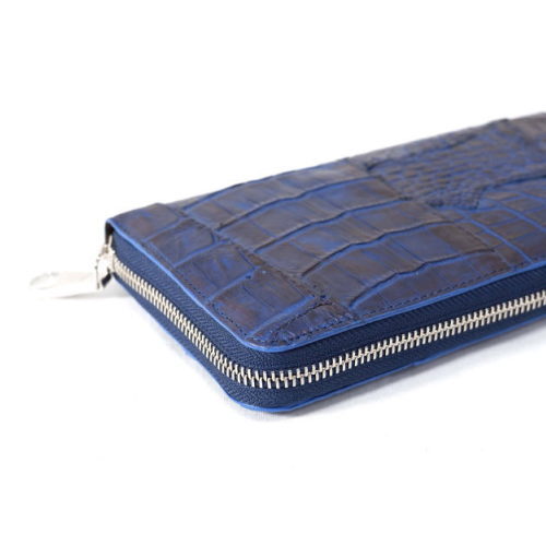 ナイルクロコダイル革 コンビネイション ラウンドファスナー長