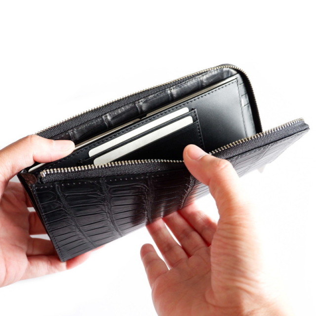 ナイルクロコダイル】 L字ファスナー 長財布 lgw003 
