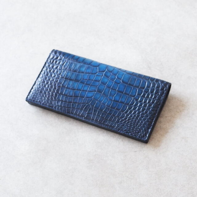 ナイルクロコダイル】マチなし長財布 純札入れ lgw034 