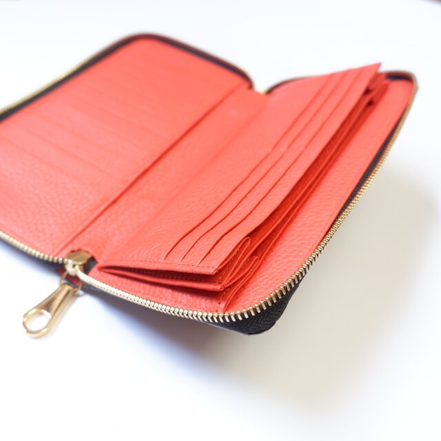 アウトレット品】クロコダイル 本革 ラウンドWファスナー長財布  