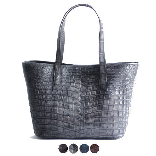 クロコダイル トートバッグ LB-7001 訳あり パッチワーク 天ファスナー  