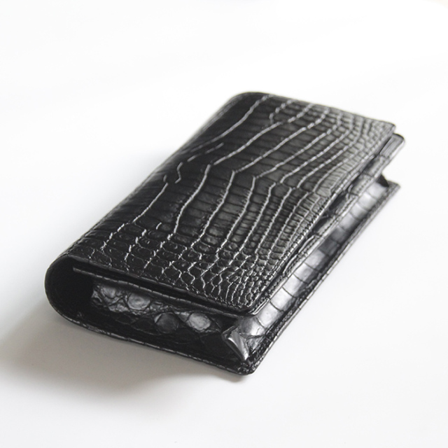 ナイルクロコダイル革 300万円用 長財布 本無双仕立て | 手染め