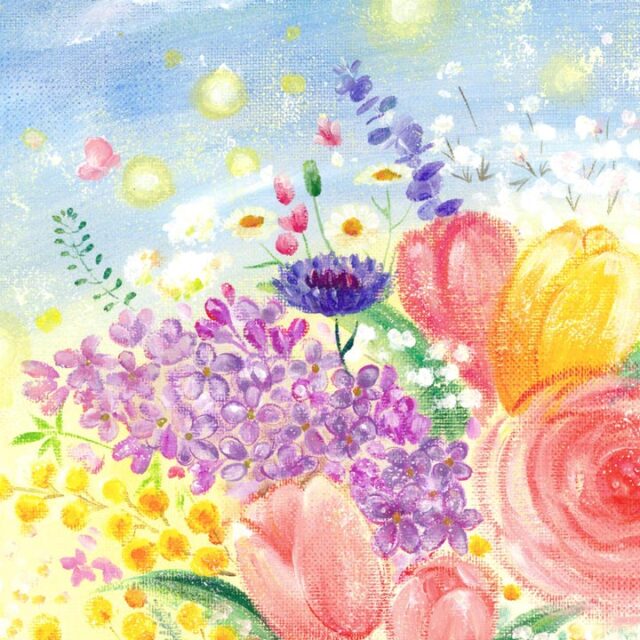 絵画 「春の空の下」 (Denny Horimizu)