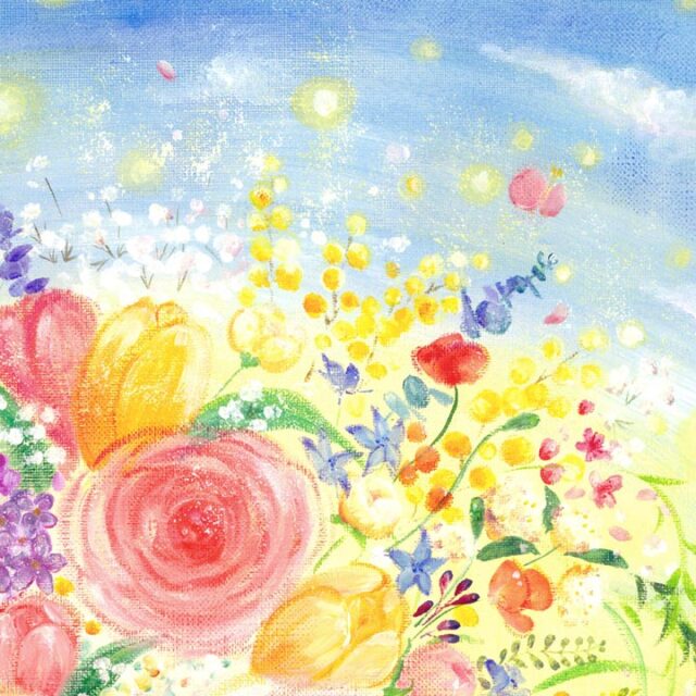 絵画 「春の空の下」 (Denny Horimizu)