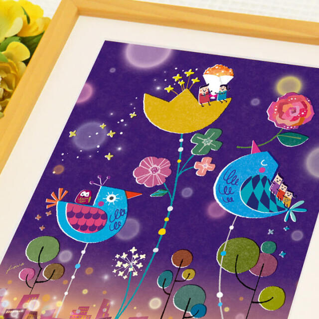 絵画 「奇跡の日(紫)」 (ヒヂリンゴ・聖)