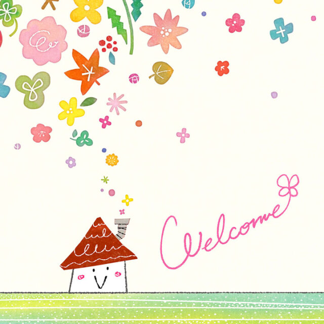 絵画 「Happy Bouquet」 (ヒヂリンゴ・聖)