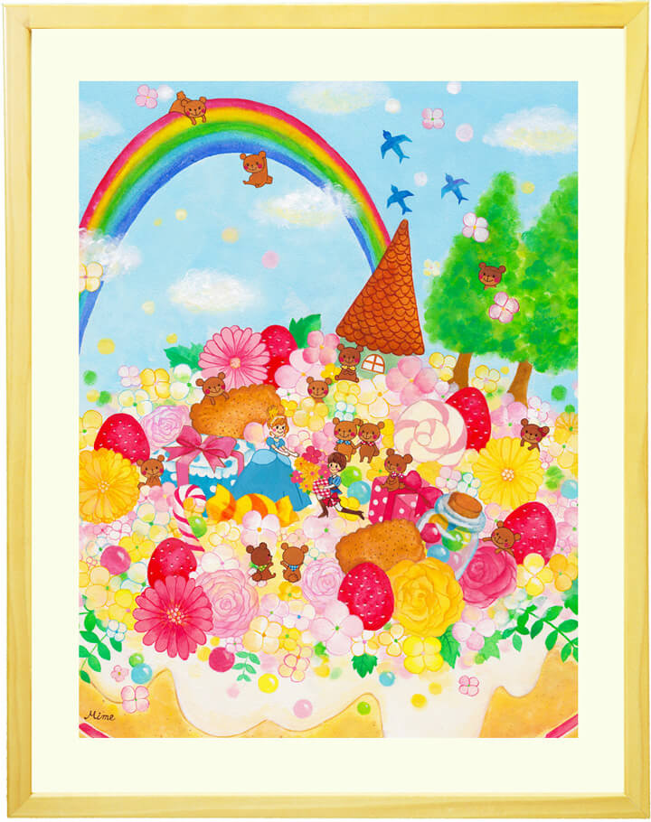 シンデレラの絵画・バースデーケーキ