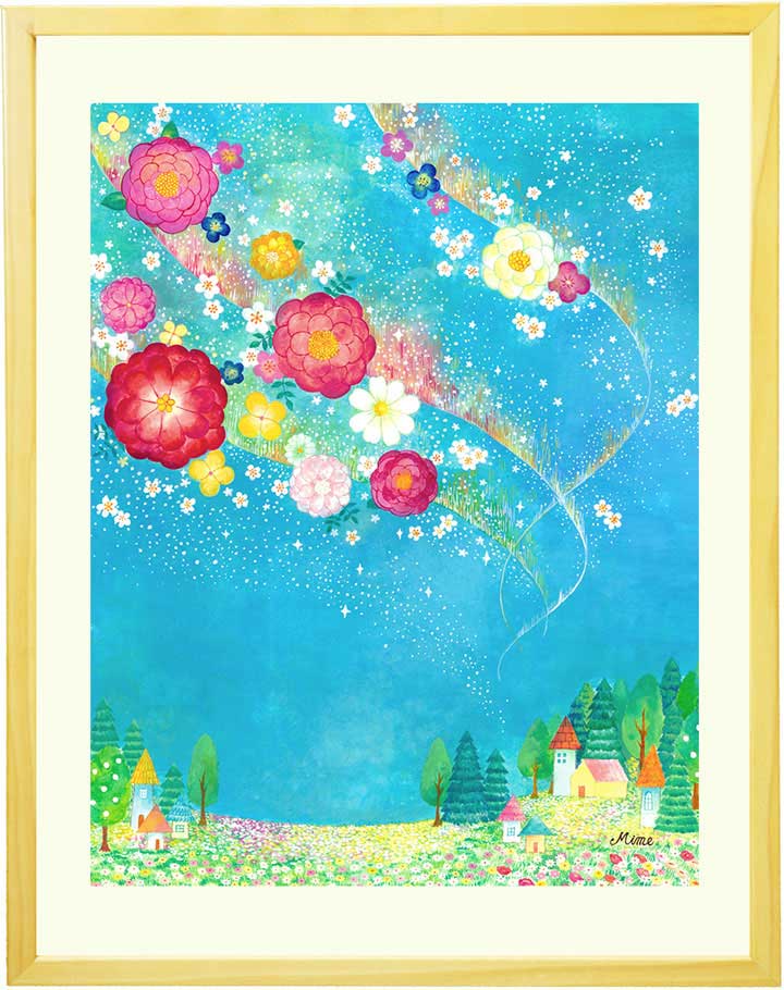 絵画インテリア 贈り物 Kawaii Artハッピービジョン 絵の通販