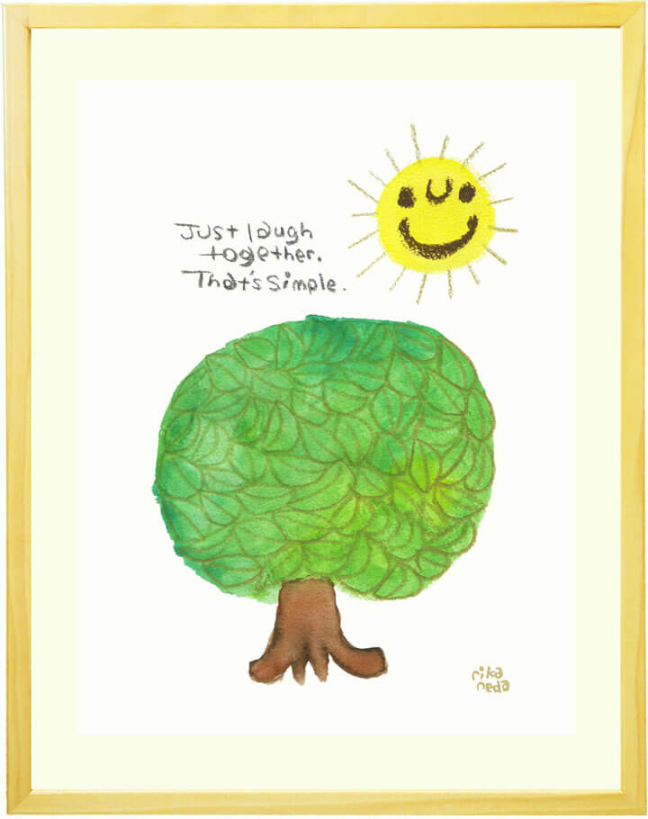 太陽の絵・スマイル・笑顔・元気が出る絵