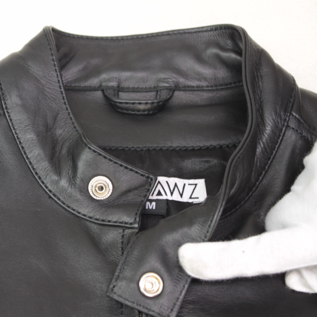 Mo-Laws 牛革 シングルライダースジャケット メンズ ブラック S/M/L/LL