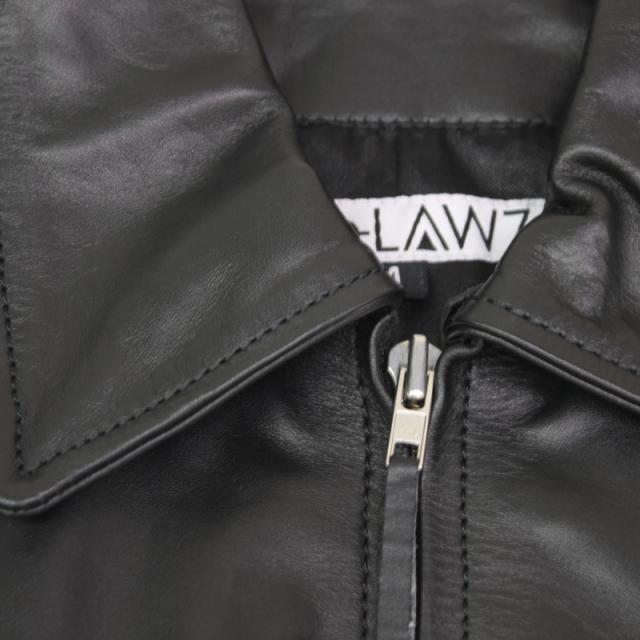 Mo-Laws 牛革 トラッカージャケット メンズ ブラック S/M/L/LL/3L/4L