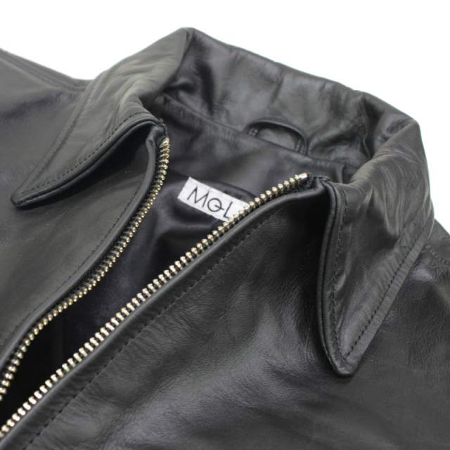 Mo-Laws 水牛革 トラッカージャケット メンズ ブラック S/M/L/LL/3L/4L