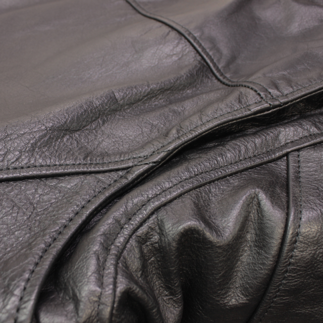 Mo-Laws 水牛革 ダブルライダースジャケット USタイプ メンズ ブラック