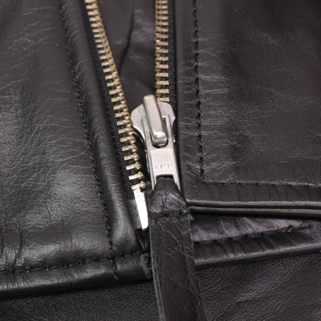 Mo-Laws 水牛革 ダブルライダースジャケット UKタイプ メンズ ブラック