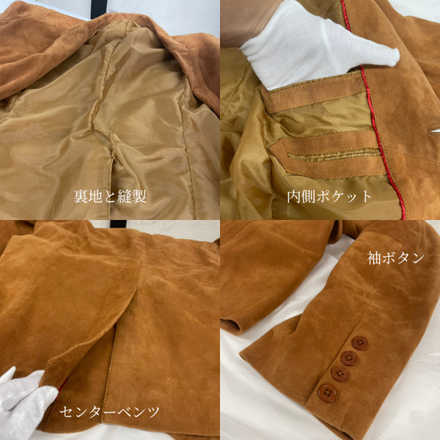 Mo-Laws 山羊革 スエード テーラードジャケット 2つボタン