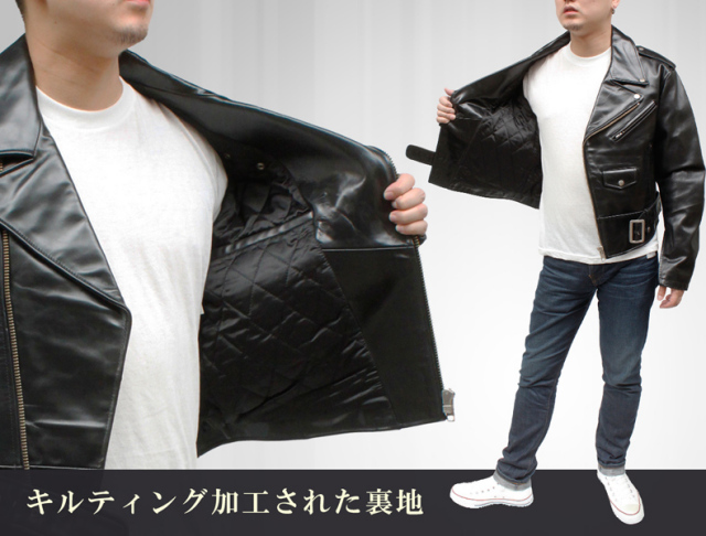 メンズ ライダースジャケット ダブルライダース レザージャケット 牛革