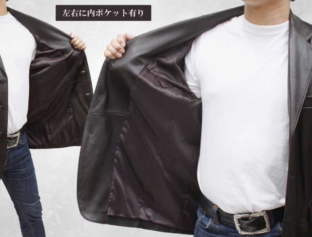 メンズの本皮ジャケットです。