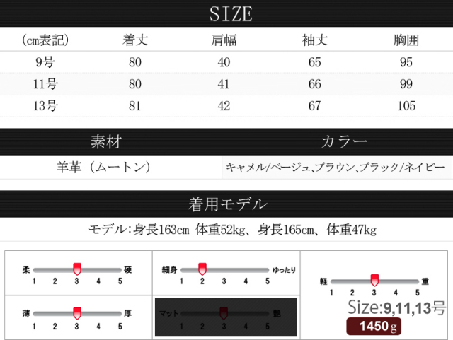 ムートンコート ダブル レディース キャメル/ベージュ/ブラウン 