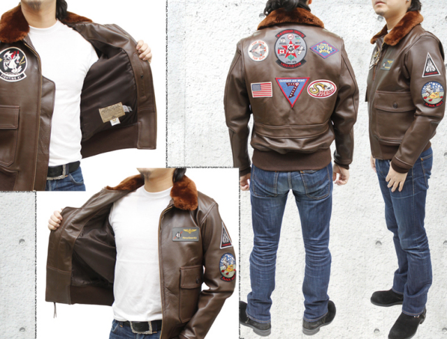 【AVIREX 革ジャン 】メンズ AVIREX G-1USA ブラックエース レザージャケット 2121000