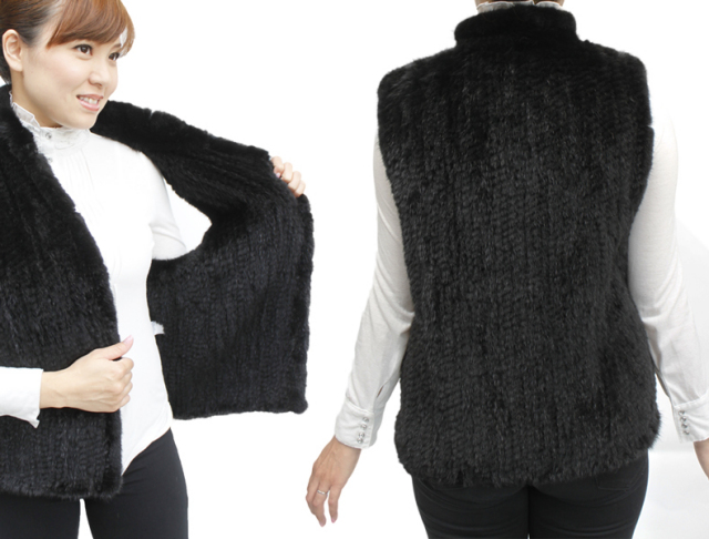 定価80万 ブラックグラマー ミンクファーベスト リバーシブル 定価80万