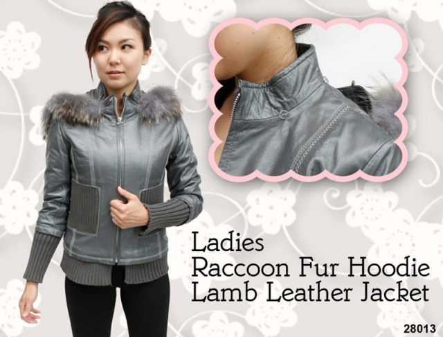 ラム　ファーフード　レザージャケット