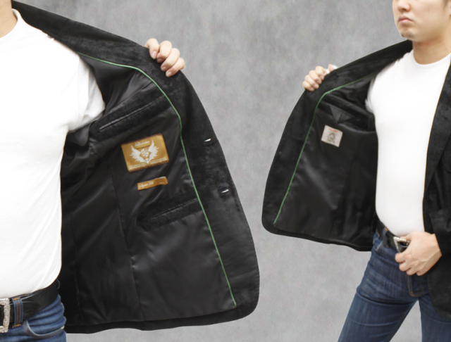 メンズ レザージャケット スエードレザー テーラードジャケット(2つ