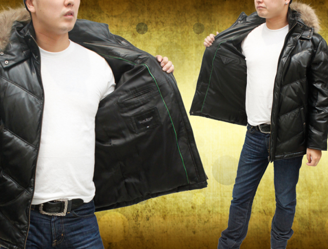 レザーダウンジャケット