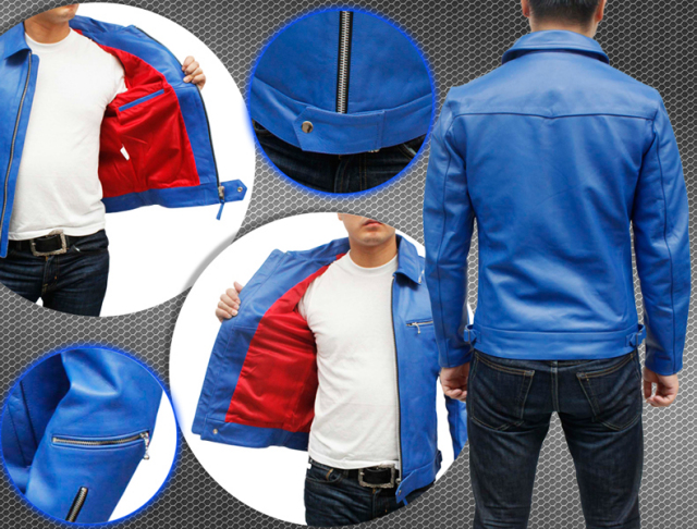 カウ革トラッカーレザージャケット ライダースジャケット 3536