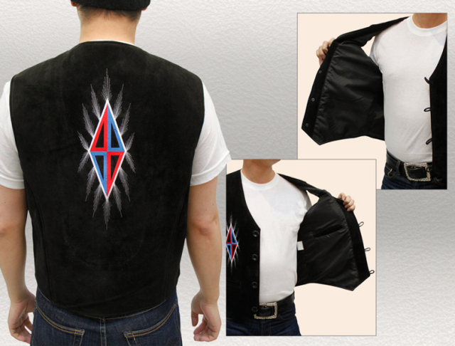 人気のレザーベスト