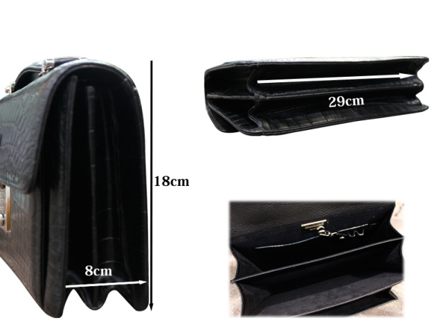 クロコダイル　セカンドバッグ（持ち手付き）（マット加工）5505
