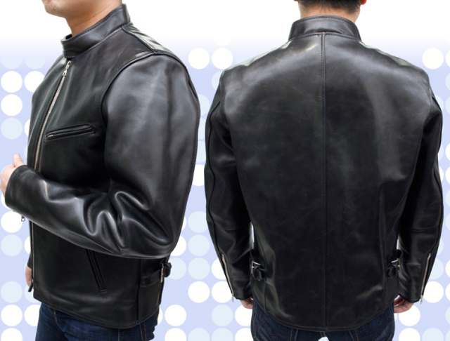 【　ライダースジャケット　メンズ　】革ジャン　スタンドカラー　ライダース　レザージャケット　5560