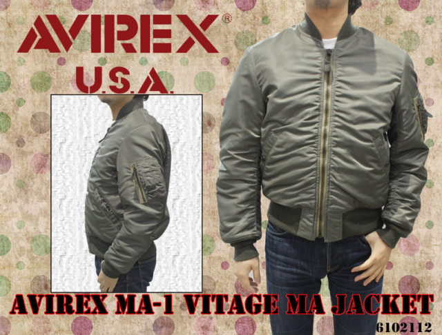 メンズ アヴィレックス MA-1ヴィンテージ ma ジャケット6102112