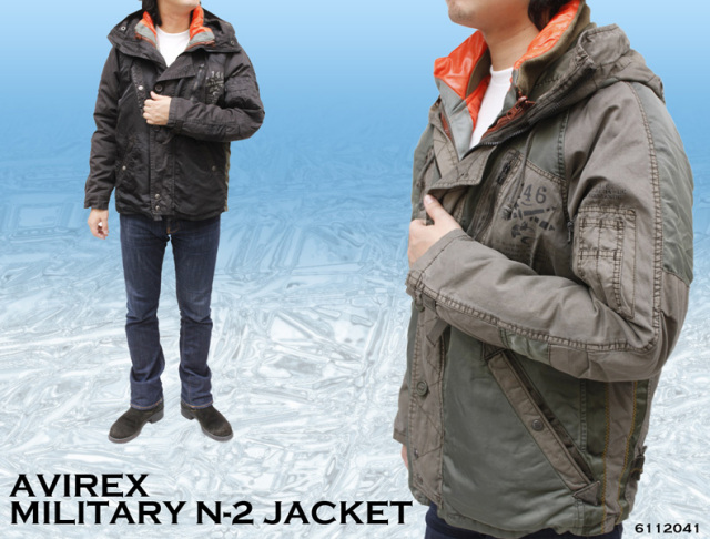 AVIREX ジャケット アビレックス ミリタリージャケット フライトジャケット N-2（3WAYジャケット）（ライナー付き）6112041