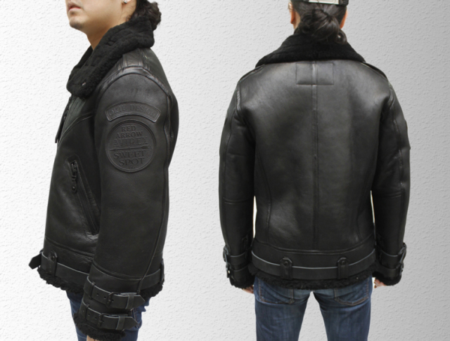 【　AVIREX レザー　】アビレックス ベルト ムートンジャケット 6121012《送料無料》