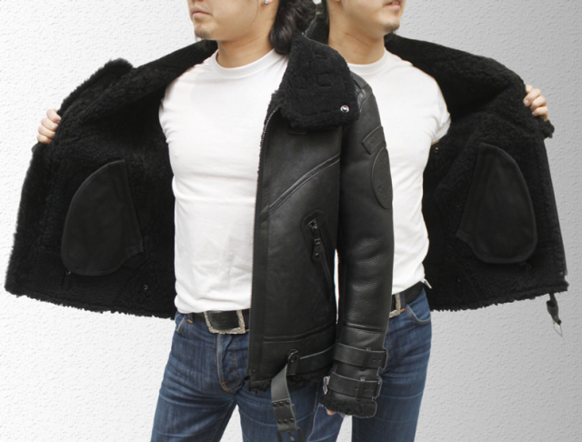 【　AVIREX レザー　】アビレックス ベルト ムートンジャケット 6121012《送料無料》