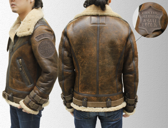 【　AVIREX レザー　】アビレックス ベルト ムートンジャケット 6121012《送料無料》