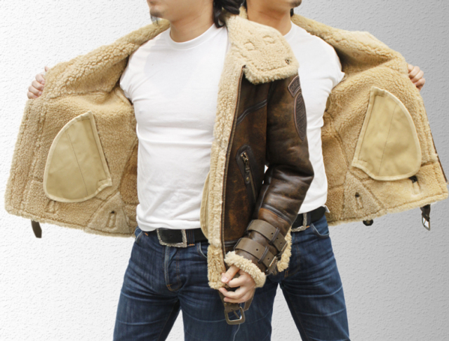 【　AVIREX レザー　】アビレックス ベルト ムートンジャケット 6121012《送料無料》