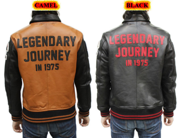 メンズ AVIREX 66スタジアム レザージャケット 6121023