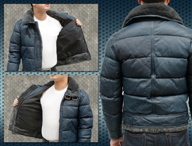 革ジャンAVIREXダウンレザー