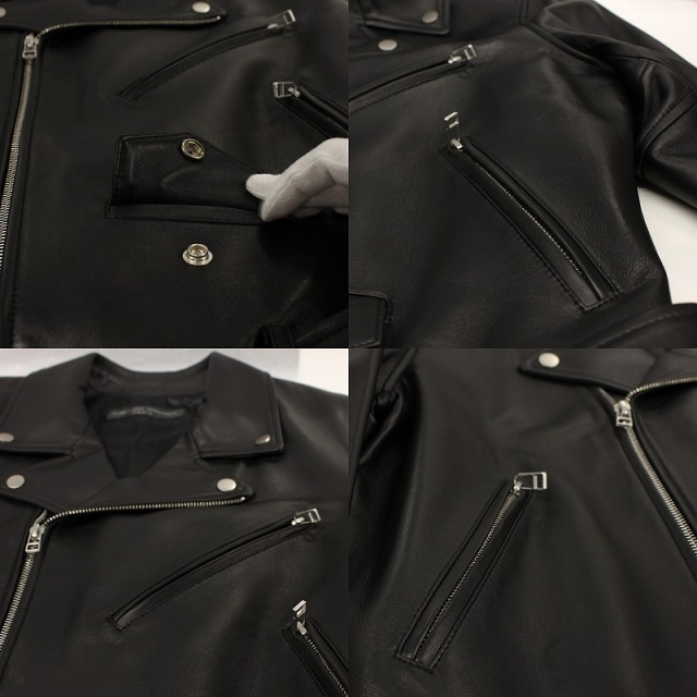 本革 ダブルライダースジャケット USタイプ メンズ ラムレザー