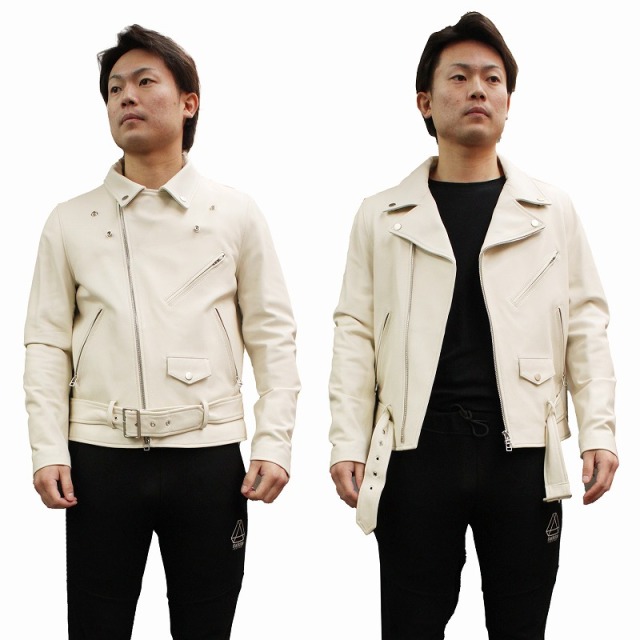 本革 ダブルライダースジャケット USタイプ メンズ ラムレザー