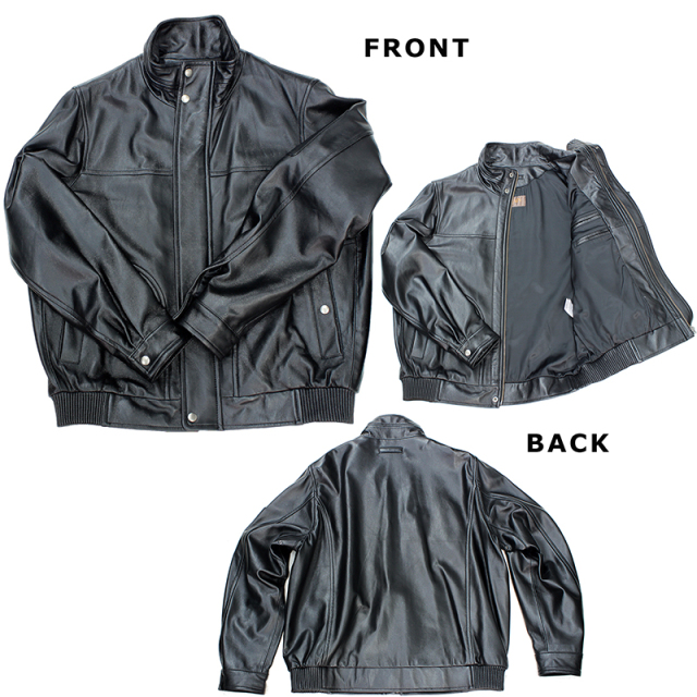 ラム革 レザーブルゾン メンズ ブラック/ブラウン S/M/L/LL/3L/4L/ 6201