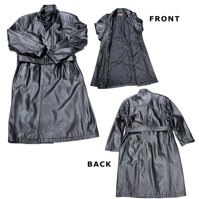 有名ブランド ラム革 スタンドカラーコート ステンカラーコート メンズ